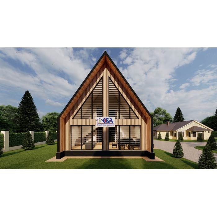 М33 - Дом-шалаш двухэтажный 130 м2 для дачи, турбаз и глэмпинга