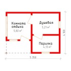Баня из СИП панелей с общей площадью  22 м2