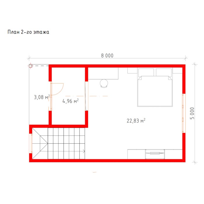 Дом свободной планировки с общей площадью 80 м2 из СИП панелей