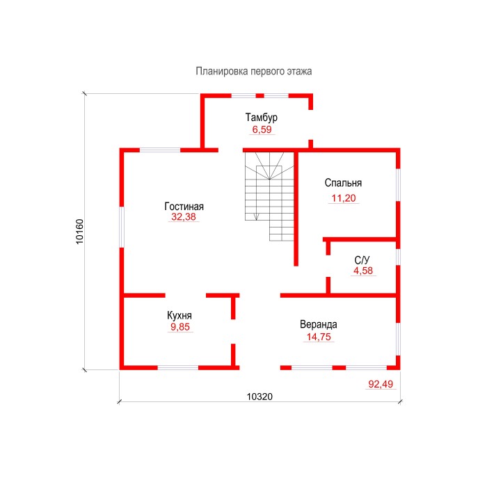 Канадский дом стандарт планировки из СИП панелей по канадской технологии, общей площадью 161 кв. метра, высотой потолка 3,0 метра